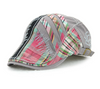 3c Newsboy Gray Plaid Stripe Flat Cap Hat