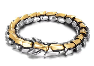 Dragon 12 Link Goldtone Silvertone Bracelets