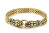 Snake Double Head Clasp goldtone Chain Bracelet Stainless Steel