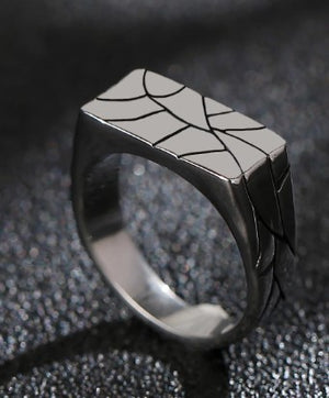 Lizard Skin Look Ring Stainless Steel