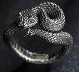Snake Rattlesnake Coiled Ring