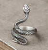 Snake Ring Textured Stainless Steel