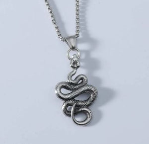 Snake Winding Necklace Stainless Steel