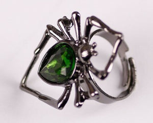 Spider Green Stone Ring