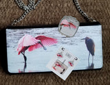 Spoonbill and Reddish Egret Necklace & Earrings