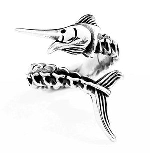 Swordfish Skeleton Ring Stainless Steel