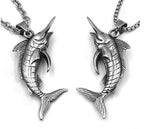 Blue Marlin Fish Necklace Stainless Steel