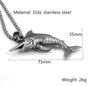 Blue Marlin Fish Necklace Stainless Steel