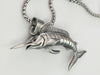 Blue Marlin Fish Necklace Stainless Steel