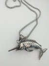 Blue Marlin Fish Necklace Stainless Steel