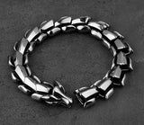 Dragon 40 Wolf Grey Bracelet Heavy Link Stainless Steel