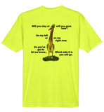 Bike Performance T-Shirt Yellow "Will You Stay or Pass Now"