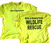 Bird in Helping Hands Wildlife Rescue Yellow Performance T-Shirt