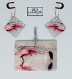 Spoonbill and Reddish Egret Necklace & Earrings